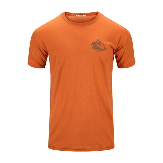 Aclima Lightwool Classic Tee Mountain Mens  Apricot Orange