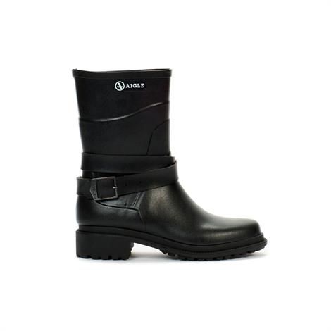 Aigle Macadames Mid Dame Gummistøvler - Sort Tilbud
