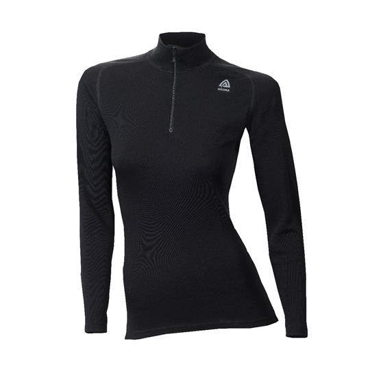Aclima WarmWool Mockneck til kvinder - Jet Black