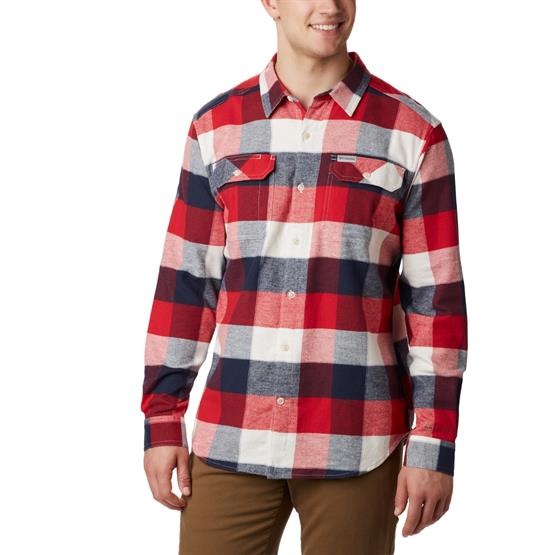 Columbia Flare Gun Stretch Flannel Mens  Sea Salt Big Check