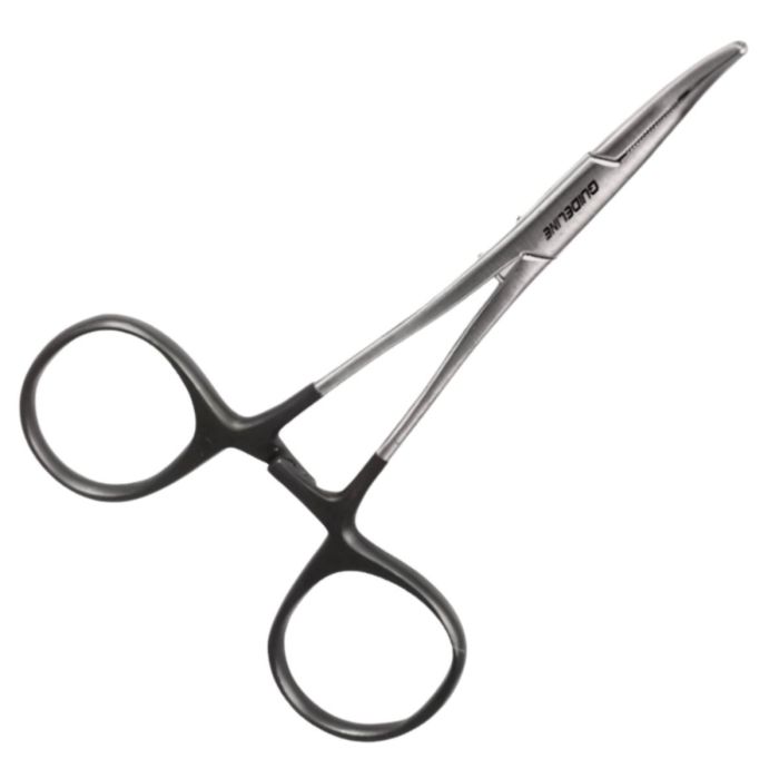 Guideline Forceps Curved   Black Silver