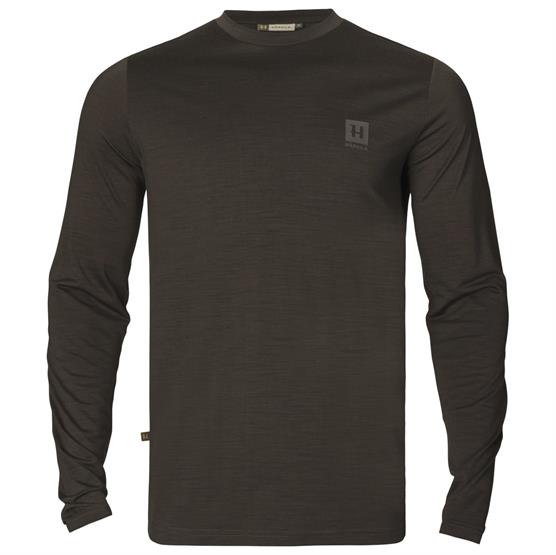 Härkila Base All Season Langærmet T-Shirt til Mænd - Shadow Brown