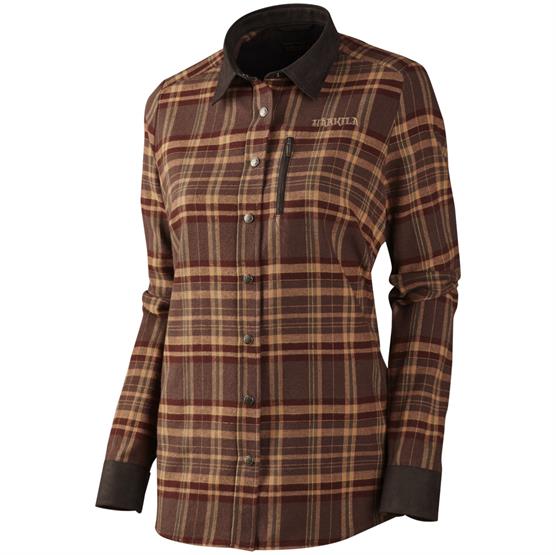H? Rkila Pajala L S Shirt Lady  Burgundy Check