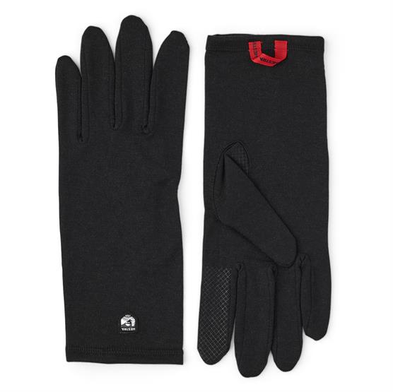 Hestra Merino Wool Liner Long     Finger  Black