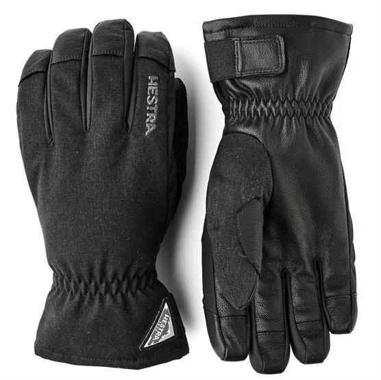 Hestra Powder Short Vinterhandsker - 5 Finger, Sort