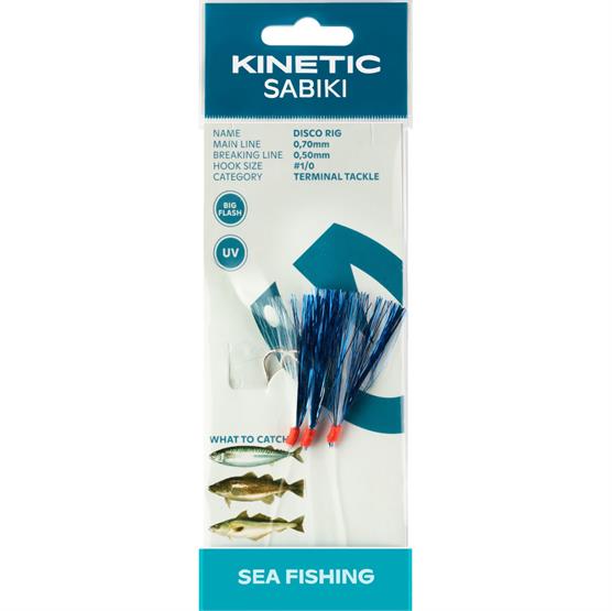 Kinetic Sabiki Disco Rig - Farverigt Makrelforfang