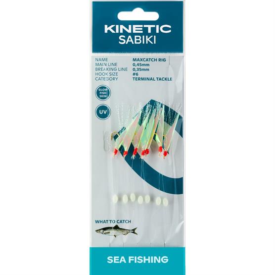 Kinetic Sabiki Maxcatch Rig til Sild - Farverigt Forfang