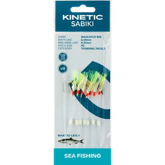 Kinetic Sabiki Maxcatch Rig til Sild - Farverigt Forfang