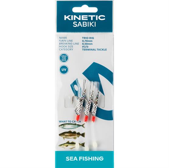 Kinetic Sabiki Trio Rig - Makrelforfang med Glimmer