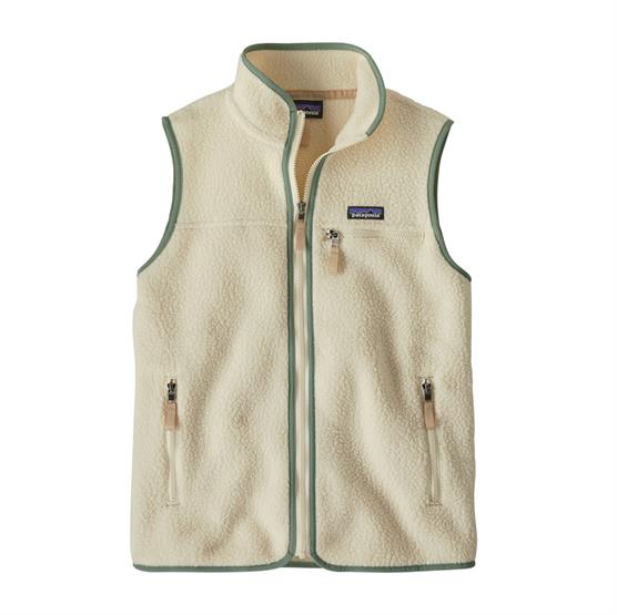 Patagonia Retro Pile Vest til kvinder - Natural/Ellwood Green