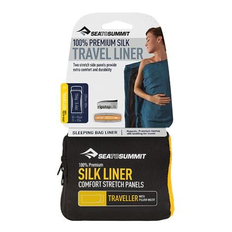 Sea To Summit Silk Stretch Liner   Traveller  Navy Blue
