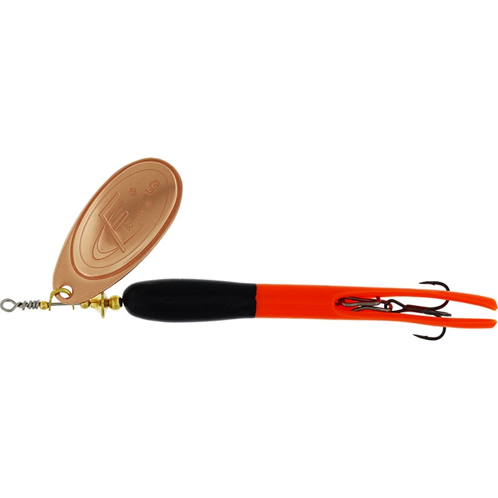 Westin FC Spinner Upstream 20g - Sort/Fl. Orange/Kobber