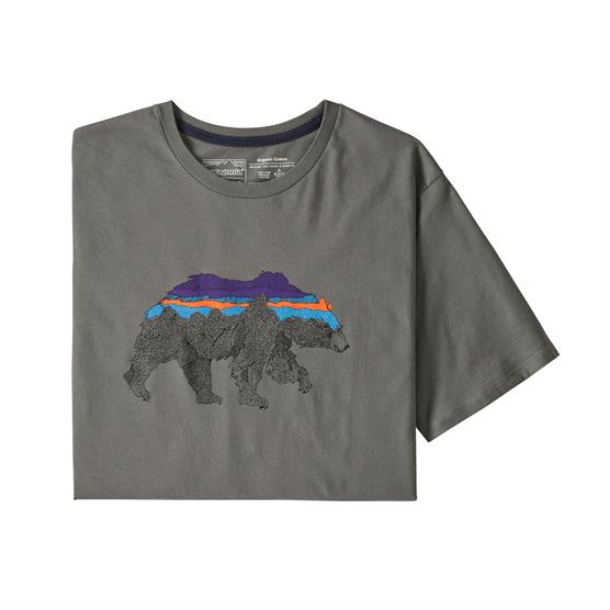 Patagonia Herre T-shirt i Økologisk Bomuld - Grå Bjørn