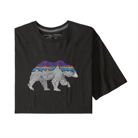 Patagonia Herre Økologisk T-Shirt med Bjørn - Sort
