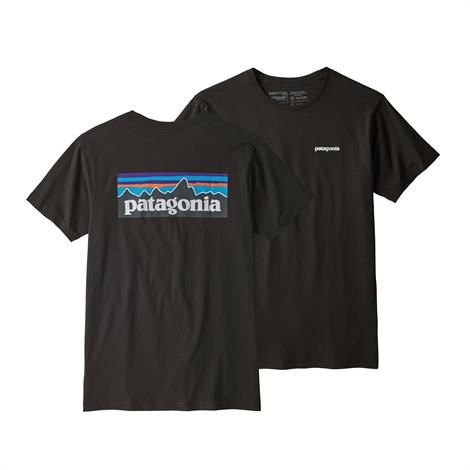 Patagonia Herre P Logo Økologisk T-shirt - Sort