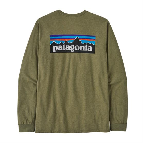 Patagonia Langærmet T-Shirt med P-6 Logo - Buckhorn Grøn