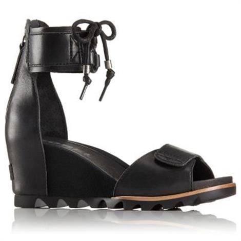 Sorel Joanie Ankle Lace Sandaler til Damer – Sort Tilbud!