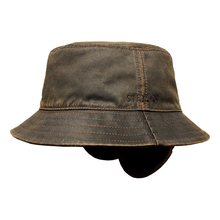 Stetson Vinterhue med Øreklapper - Mørkebrun Bucket Hat
