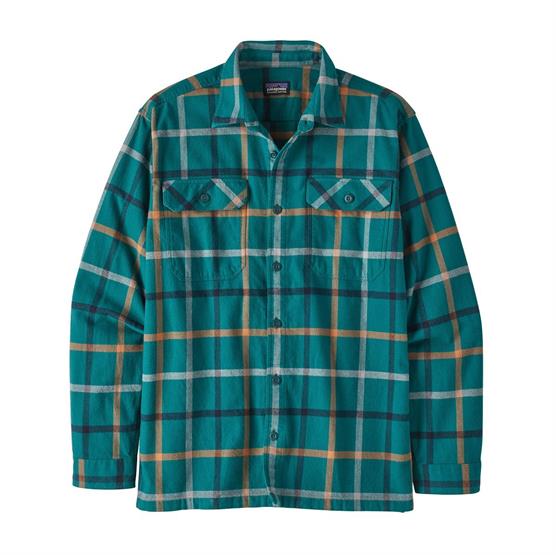 Patagonia Mens L S Organic Cotton Mw Fjord Flannel Shirt  Brisk   Green