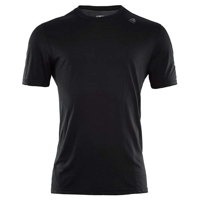 Aclima Lightwool T-Shirt til Mænd – Sort Merinould