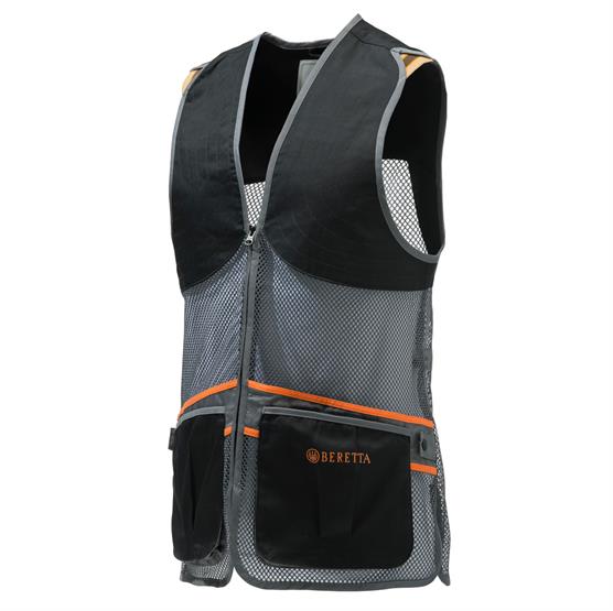Beretta Mesh Skydevest i Sort og Grå - Perfekt til Sommerdage