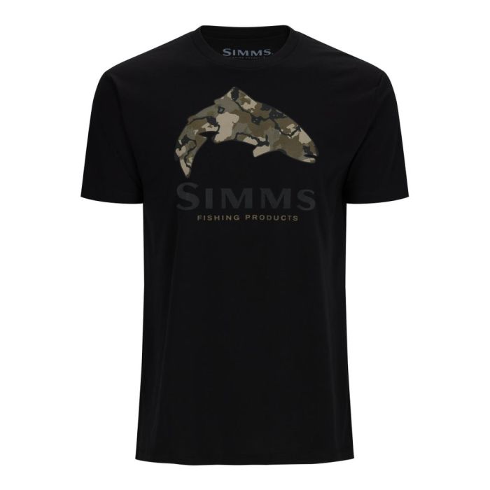 Simms Trout Regiment Camo Fill T Shirt Black