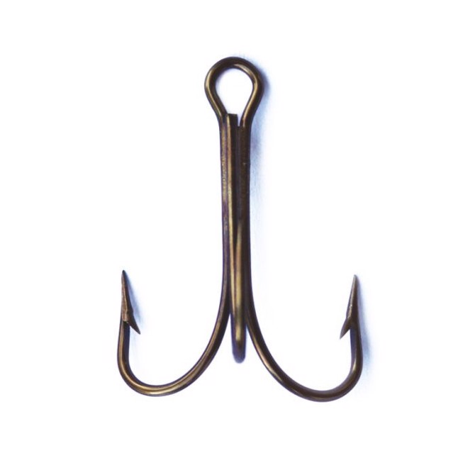 Mustad Trekrog 3551 Bruneret - 10 stk. Kroge på tilbud!