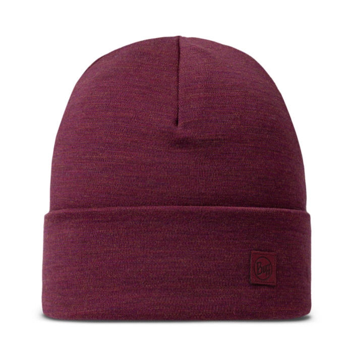 Buff Heavyweight Beanie i Merino – Rød Hue på Udsalg!