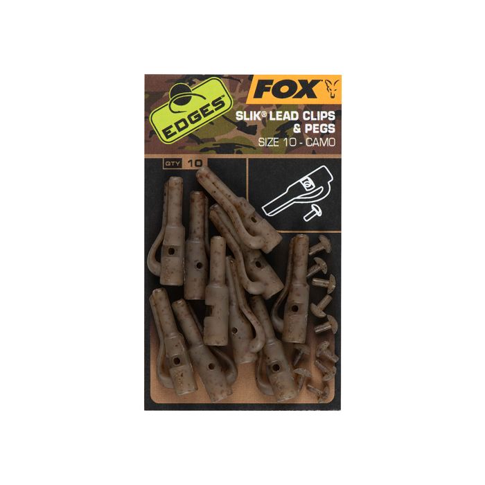 Fox Edges Slik Lead Clips   Pegs Size   Camo