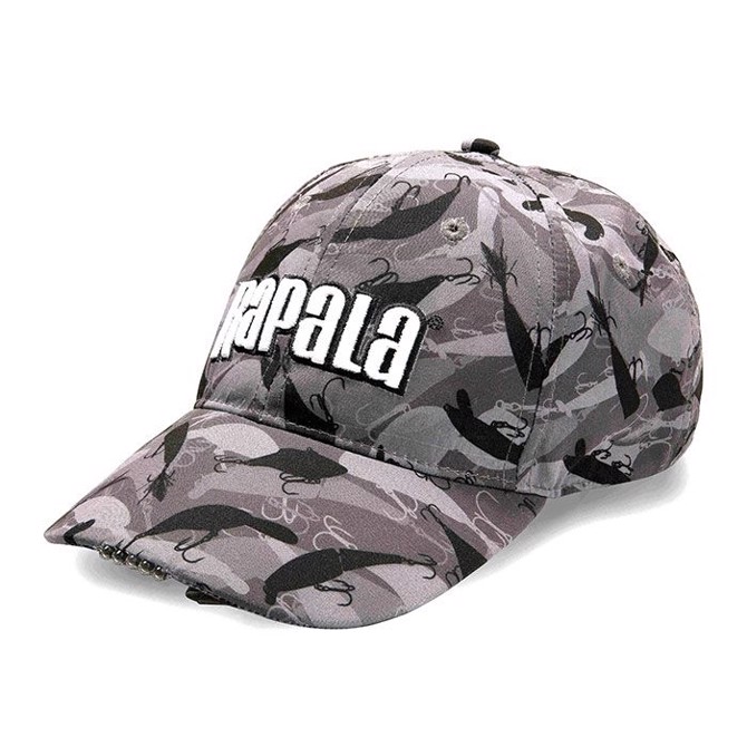 Rapala Cap   Led Lys  Grå Grøn   Baseball Cap  Kasket