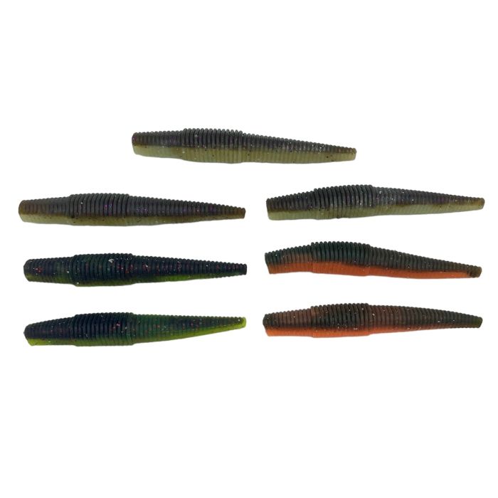 Westin Ned Worm  Cm  Gr Dark Water Mix  Pcs