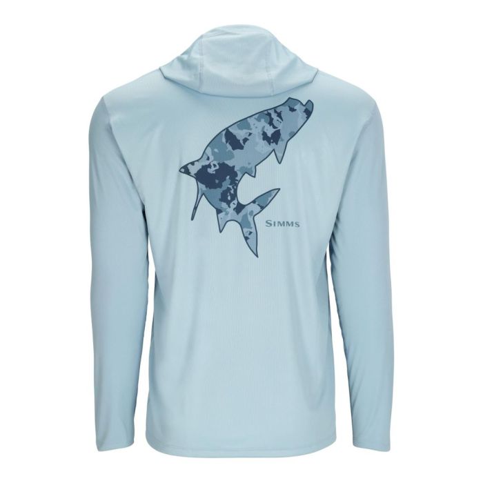 Simms Tech Hoody   Artist Series Steel Blue Tarpon