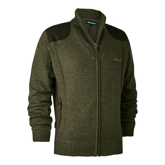Deerhunter Mens Carlisle Knit Cardigan With Stormliner  Cypress