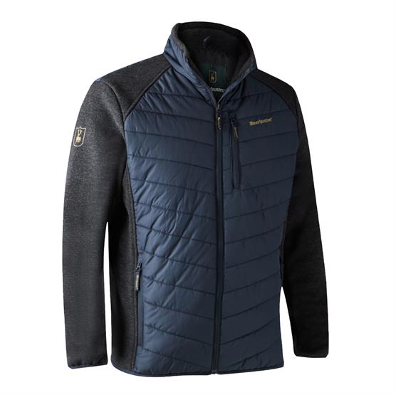 Deerhunter Mens Moor Padded Jacket With Knit  Dark Blue