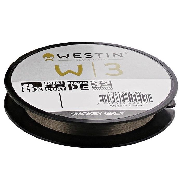 Westin W3 8 Braid Smokey Grey - Kystfiskeri Line