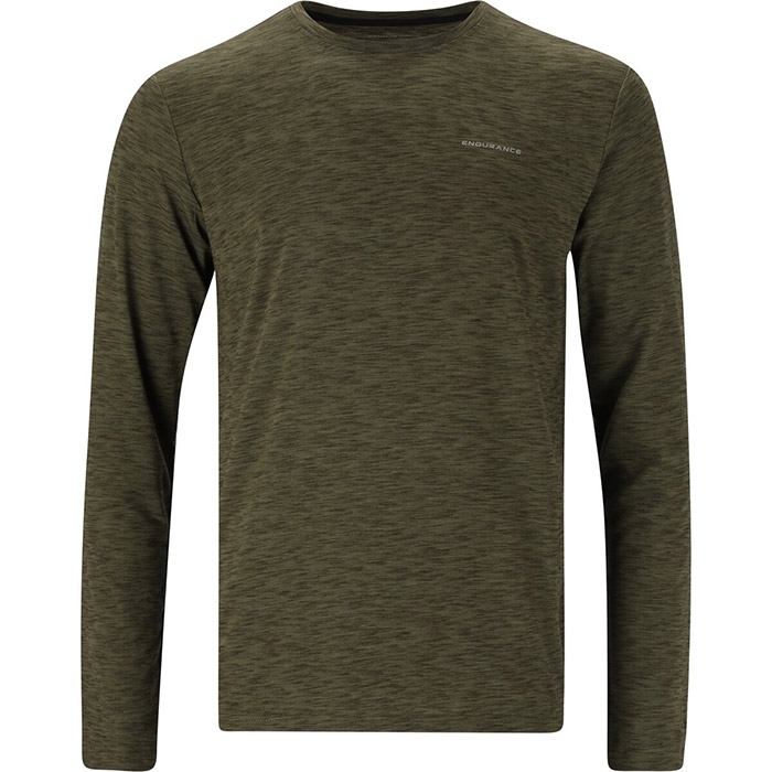Endurance Peako Langærmet T-Shirt til Mænd - Ivy Grøn