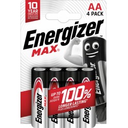 Energizer Max AA Batterier 4-Pack - Hurtig Levering!