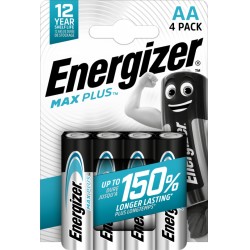 Energizer Max Plus AA Batteri 4 Pak - Hurtig Levering!