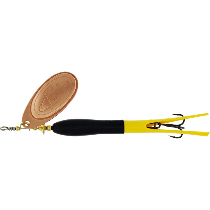Westin Fc Spinner Upstream  G Sort Fl Gul Kobber   Kondomspinner