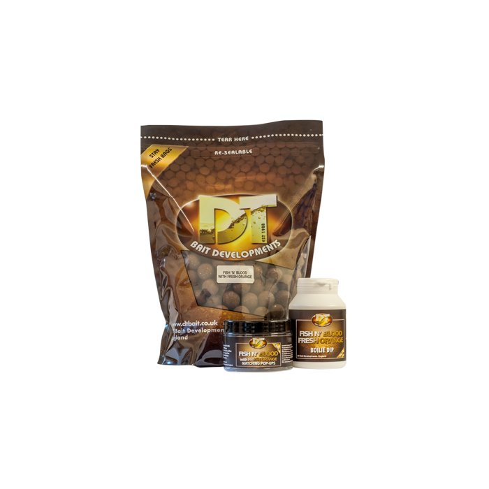Dt Bait Fish And Blood   Fresh Orange Boilies