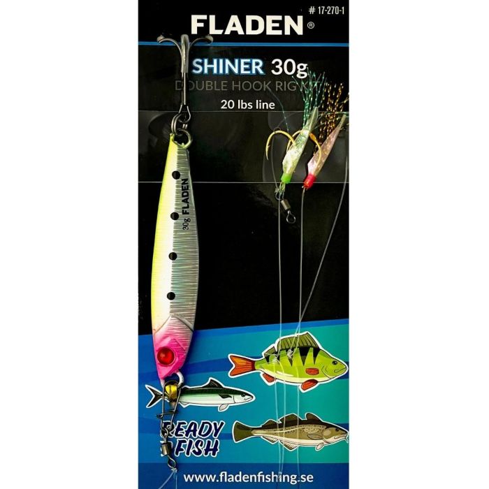 Fladen Shiner Double Hook Rig Kit  Gr Lime