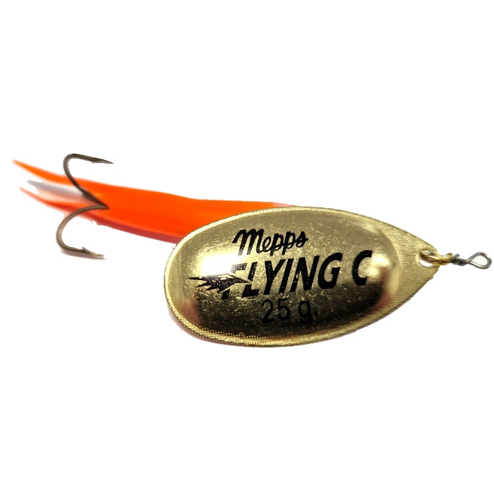 Mepps Flying C Upstream G Fluo Orange Guld Kondomspinner