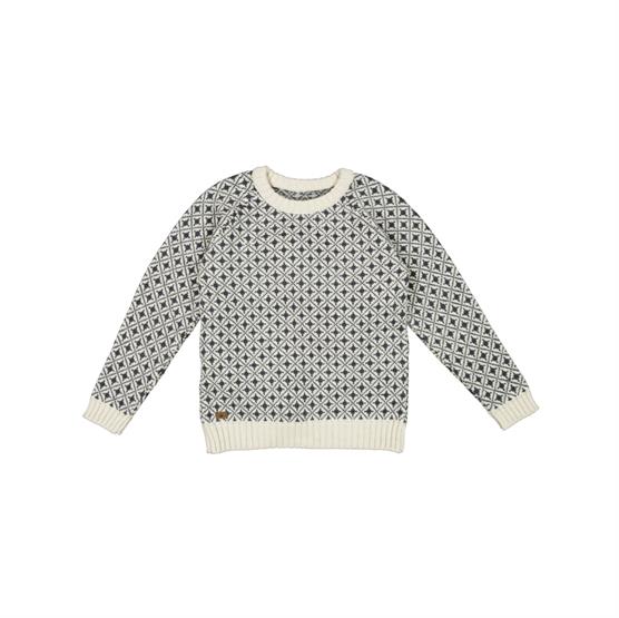 Fuza Wool Alma Sweater Round Neck  Coal
