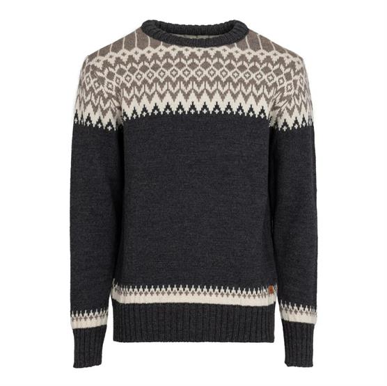 Fuza Wool Alp Sweater til mænd - Blød Merinould i Coal