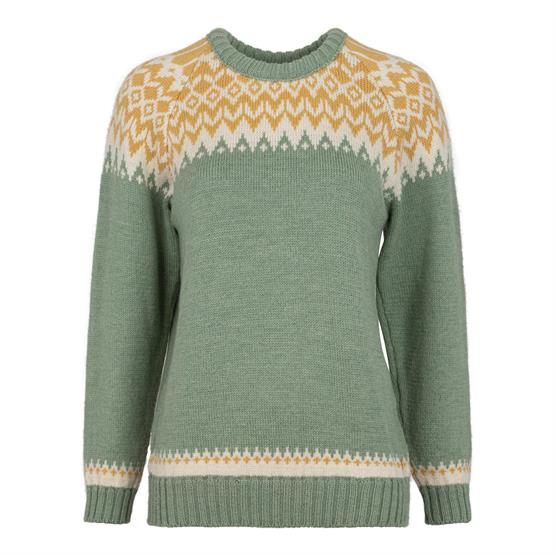 Fuza Wool Ladies Helga Sweater Round Neck Dusty