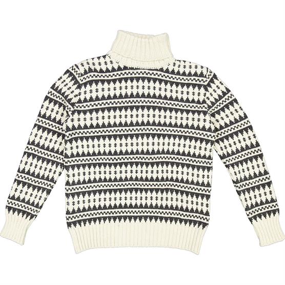 Fuza Wool Mens Gorm Sweater High Neck  Coal