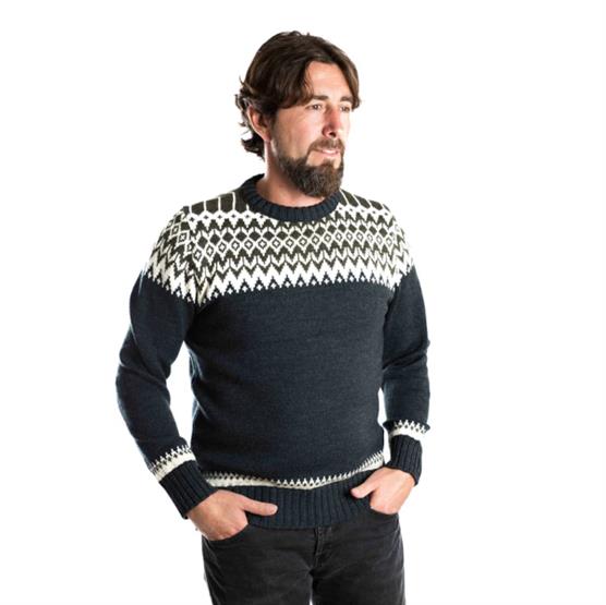 Fuza Wool Mens Alp Sweater  Navy