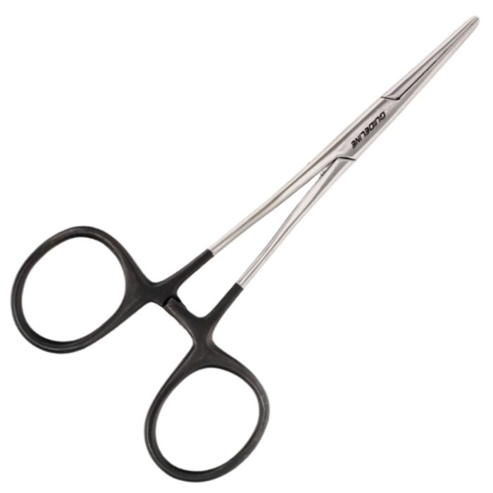 Guideline Forceps Straight   Black Silver
