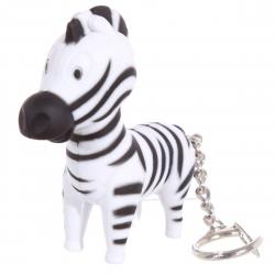 Zebra Nøgleringslygte med Lyd - Ideel til Black Friday!