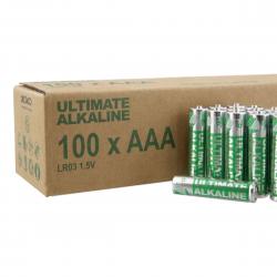 Deltaco Ultimate Alkaline AAA Batterier - 100 Stk. Pakke